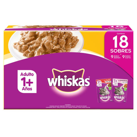 Whiskas Comida Húmeda 18 Unidades / 85 g