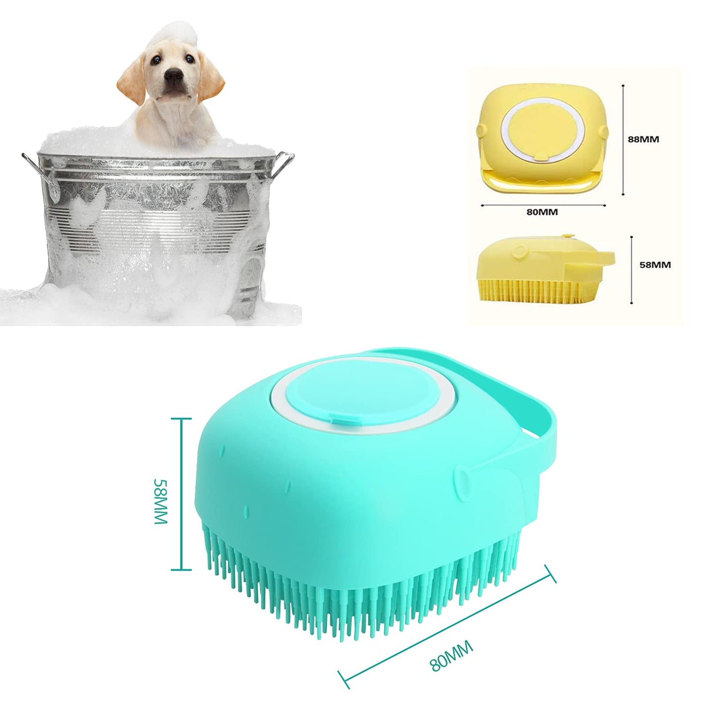 Cepillo De Baño Con Dispensador De Jabon