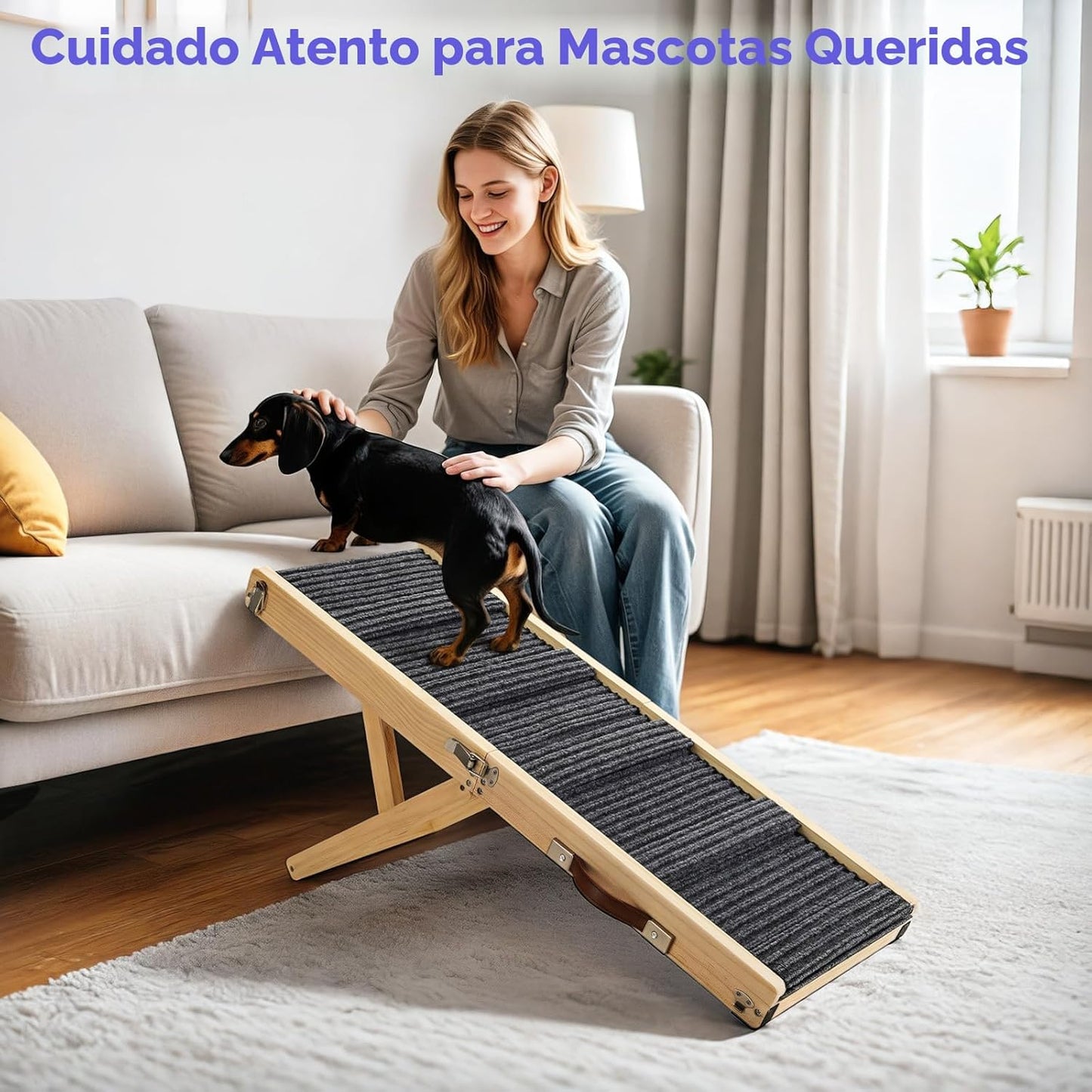 Rampa Plegable Para Mascotas 4 Alturas 80×30cm