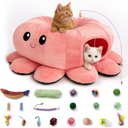 Cama Túnel Para Gatos Forma De Pulpo