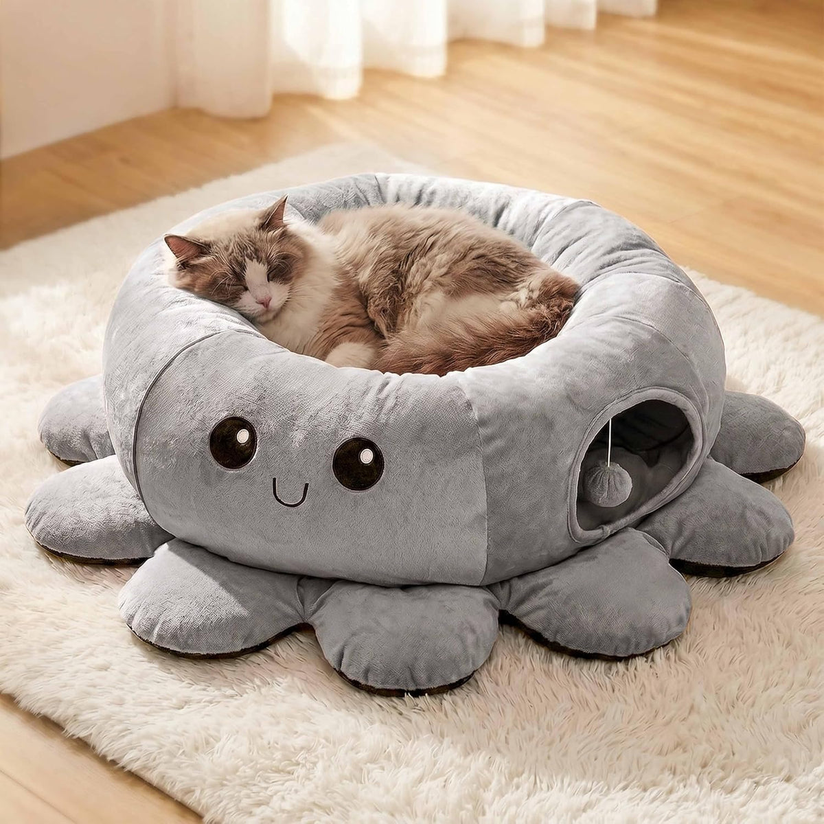 Cama Túnel Para Gatos Forma De Pulpo