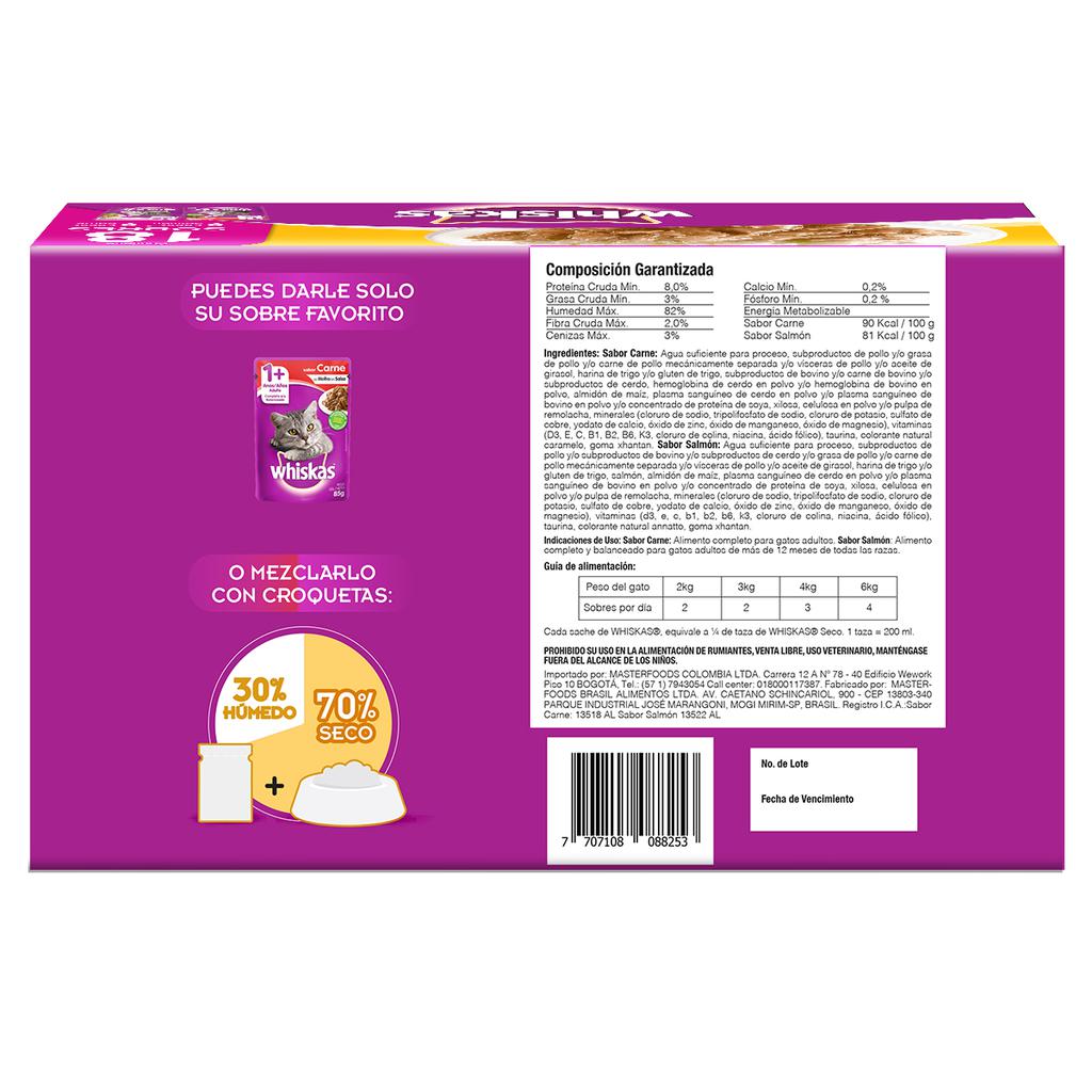 Whiskas Comida Húmeda 18 Unidades / 85 g