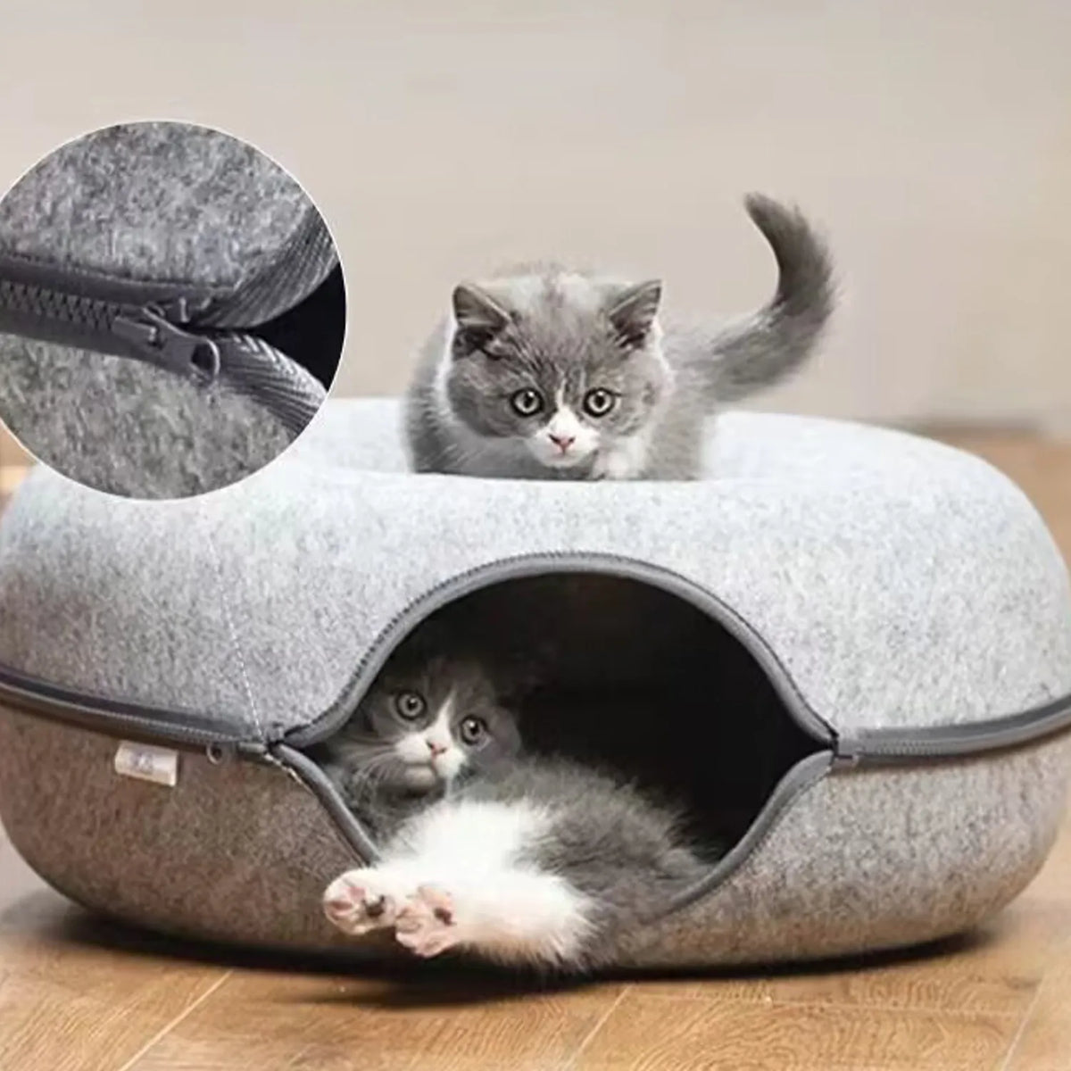 Cama Tunel Para Gatos Con Cremallera