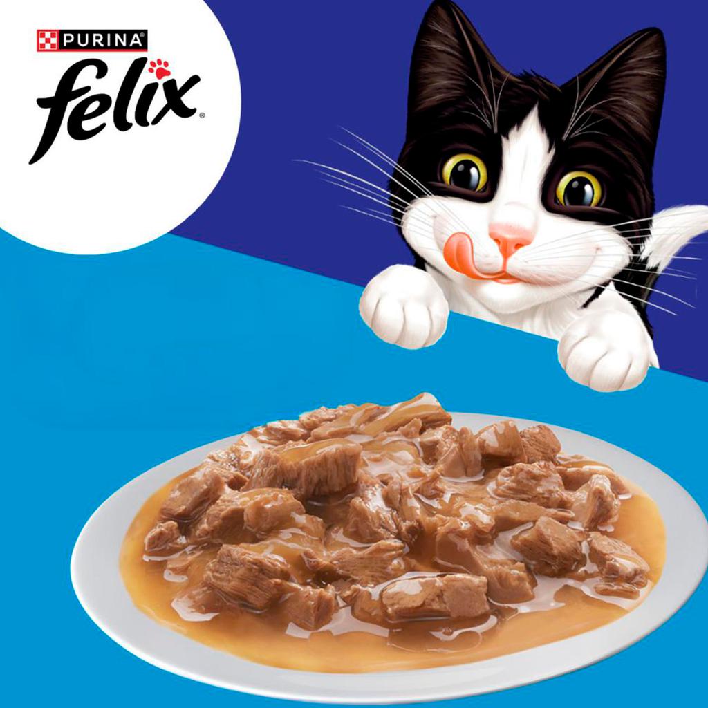 Felix Comida Húmeda para Gato Sabores Surtidos 24 Unidades / 85 g / 2.9 oz
