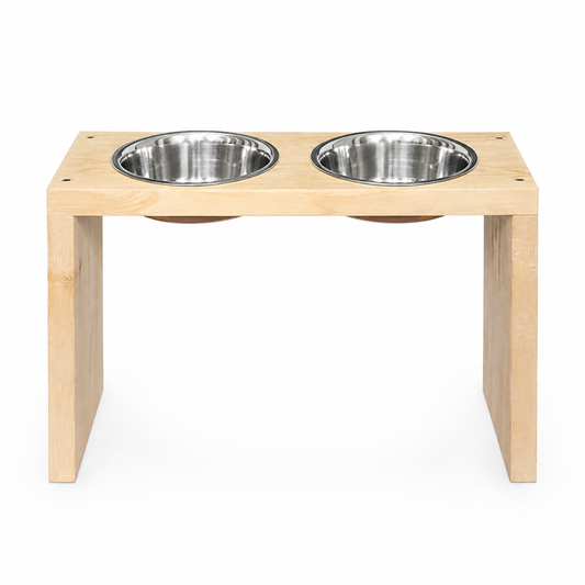 Comedor Para Mascotas En Madera De Pino Lacado