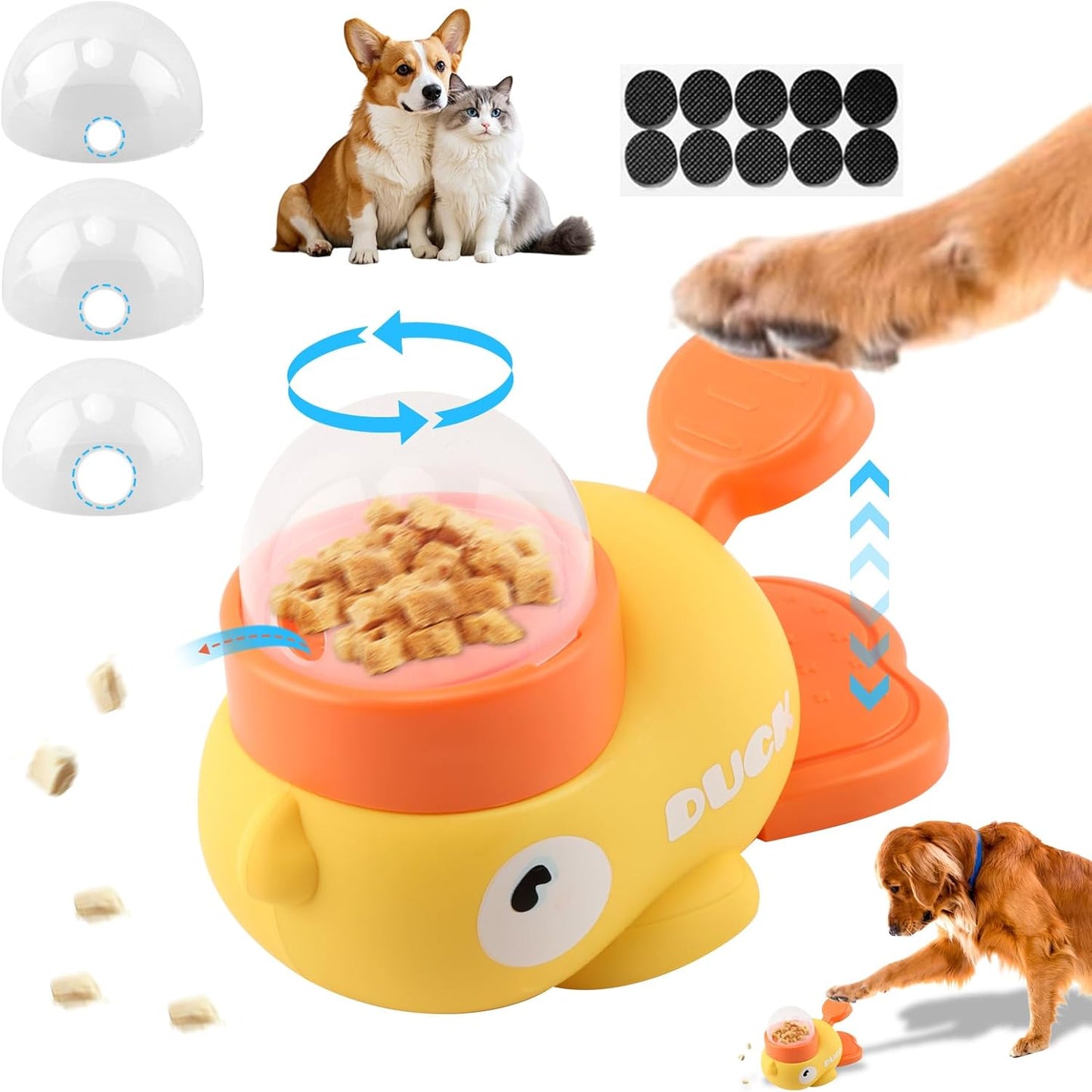 Juguete Interactivo Para Perros y Alimentador Lento, Dispensador de Golosinas