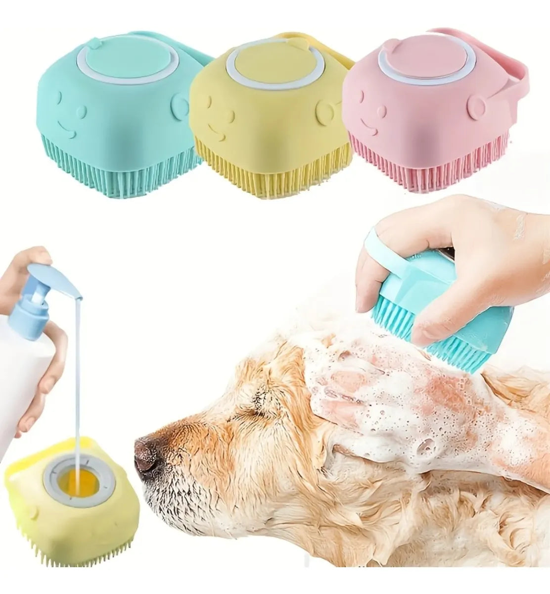 Cepillo De Baño Con Dispensador De Jabon