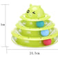 Juguete Para Gatos Torre De 3 Niveles Con Pelotas Giratorias