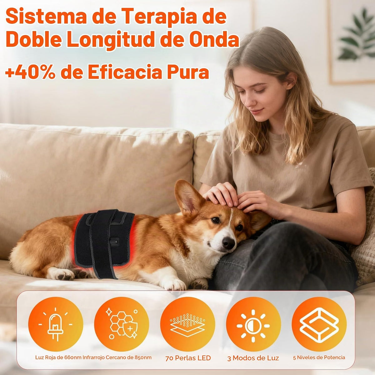 Cinturón De Terapia De Luz Roja