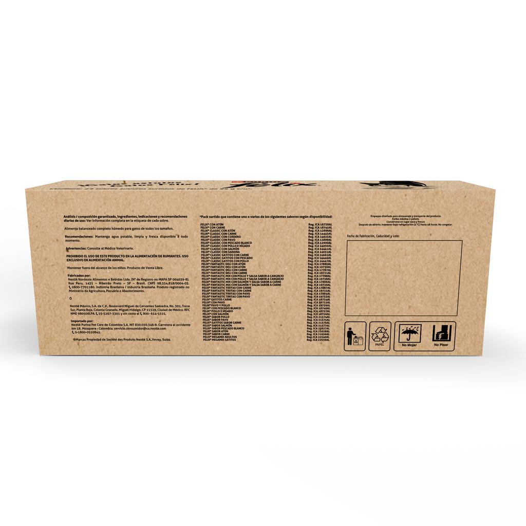 Felix Comida Húmeda para Gato Sabores Surtidos 24 Unidades / 85 g / 2.9 oz