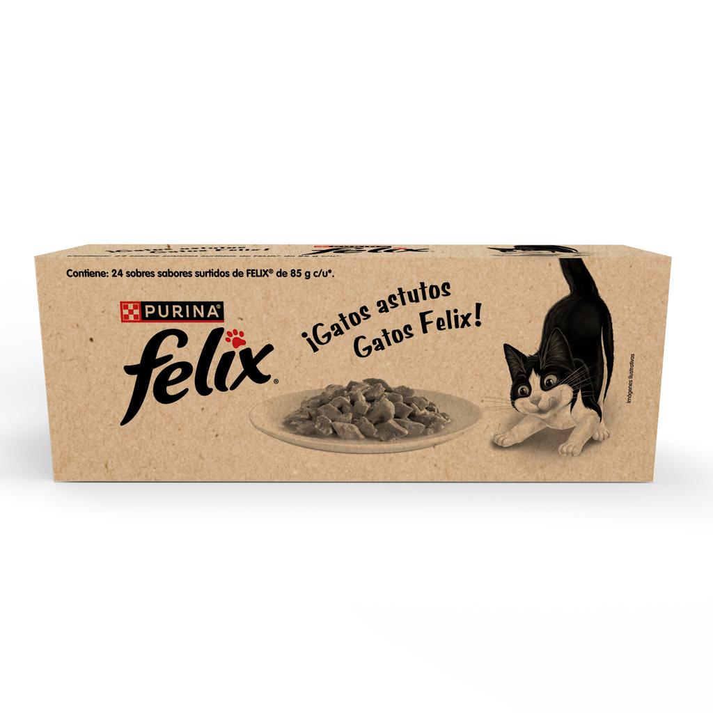 Felix Comida Húmeda para Gato Sabores Surtidos 24 Unidades / 85 g / 2.9 oz