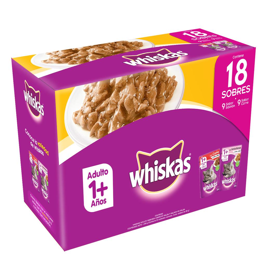 Whiskas Comida Húmeda 18 Unidades / 85 g