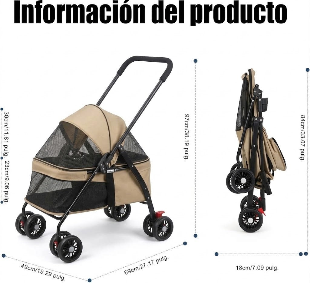Coche Plegable Para Mascotas